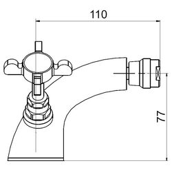 Baterie pentru bideu Imprese Cuthna Zlato 40280 (Gold) Thumb