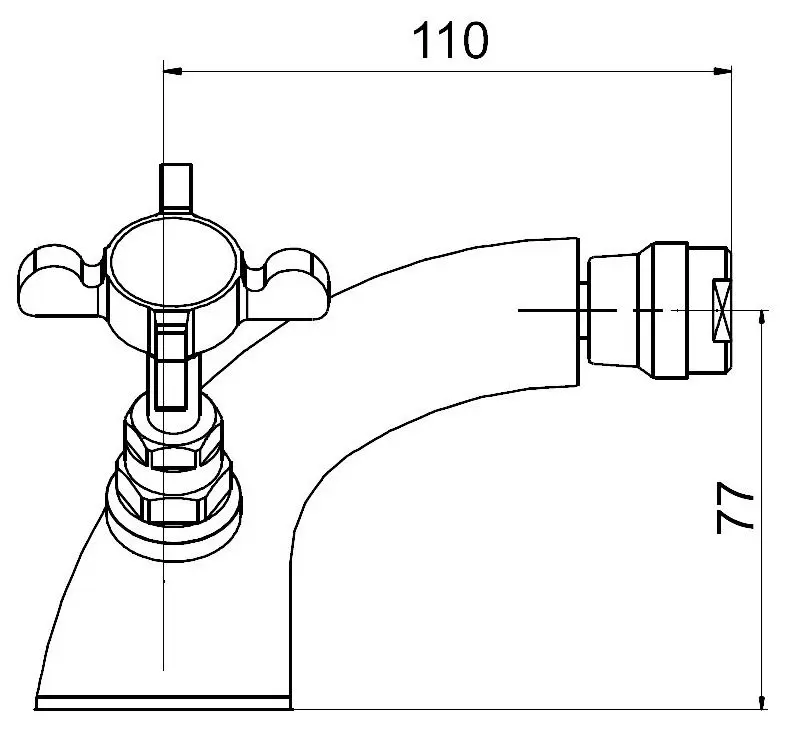 Baterie pentru bideu Imprese Cuthna Zlato 40280 (Gold) - 3