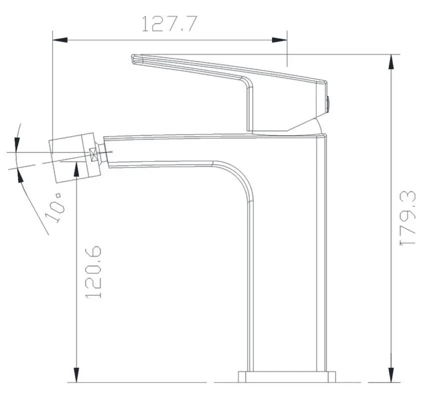 Смеситель для биде Imprese Grafiky ZMK041807070 (Black Nickel)