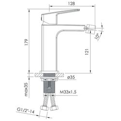 Смеситель для биде Imprese Grafiky ZMK061901070 (Chrome) Thumb