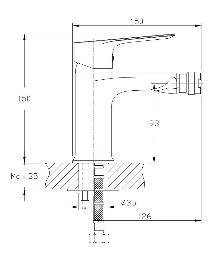 Смеситель для биде Imprese Loreta 40350 (Chrome)