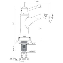 Baterie pentru bideu Imprese Podzima Ledove ZMK01170107 (Chrome) Thumb