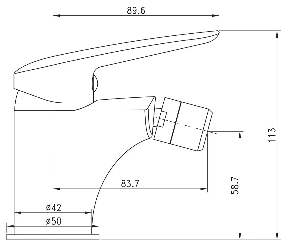 Смеситель для биде Imprese Praha New 40030 new (Chrome)