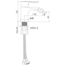 Смеситель для биде Imprese Vaclav f03106410AA (Black) Thumb