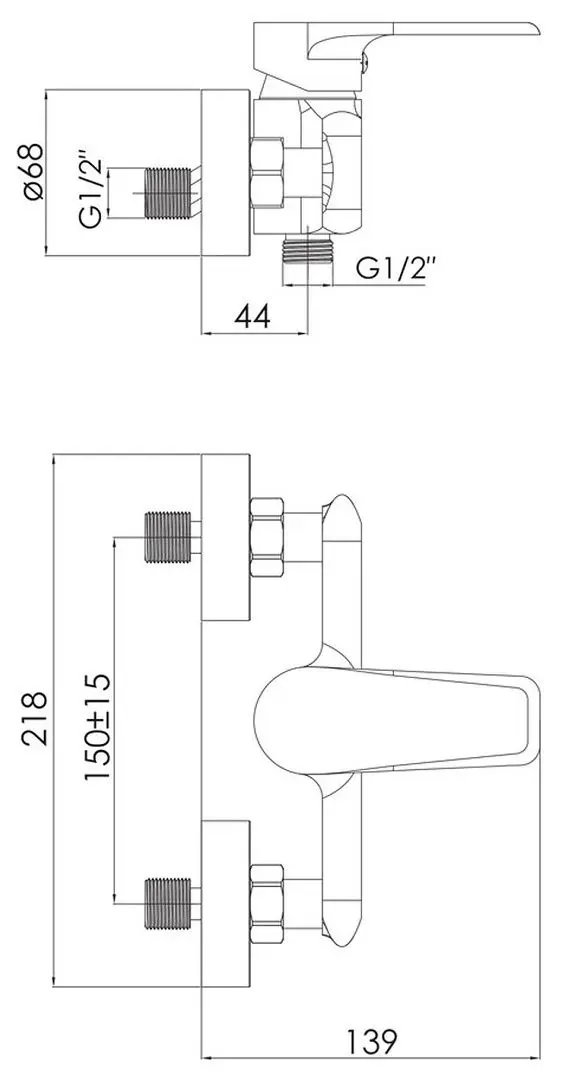 Baterie pentru dus Imprese Aria f03307510AA (Black) - 3