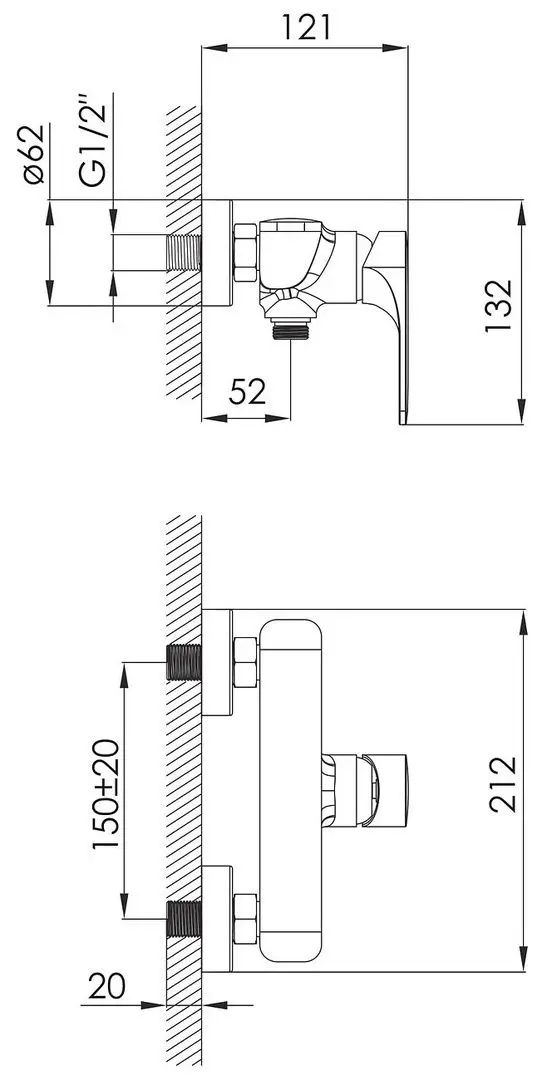 Baterie pentru dus Imprese Bilina 15225 (Chrome) - 3