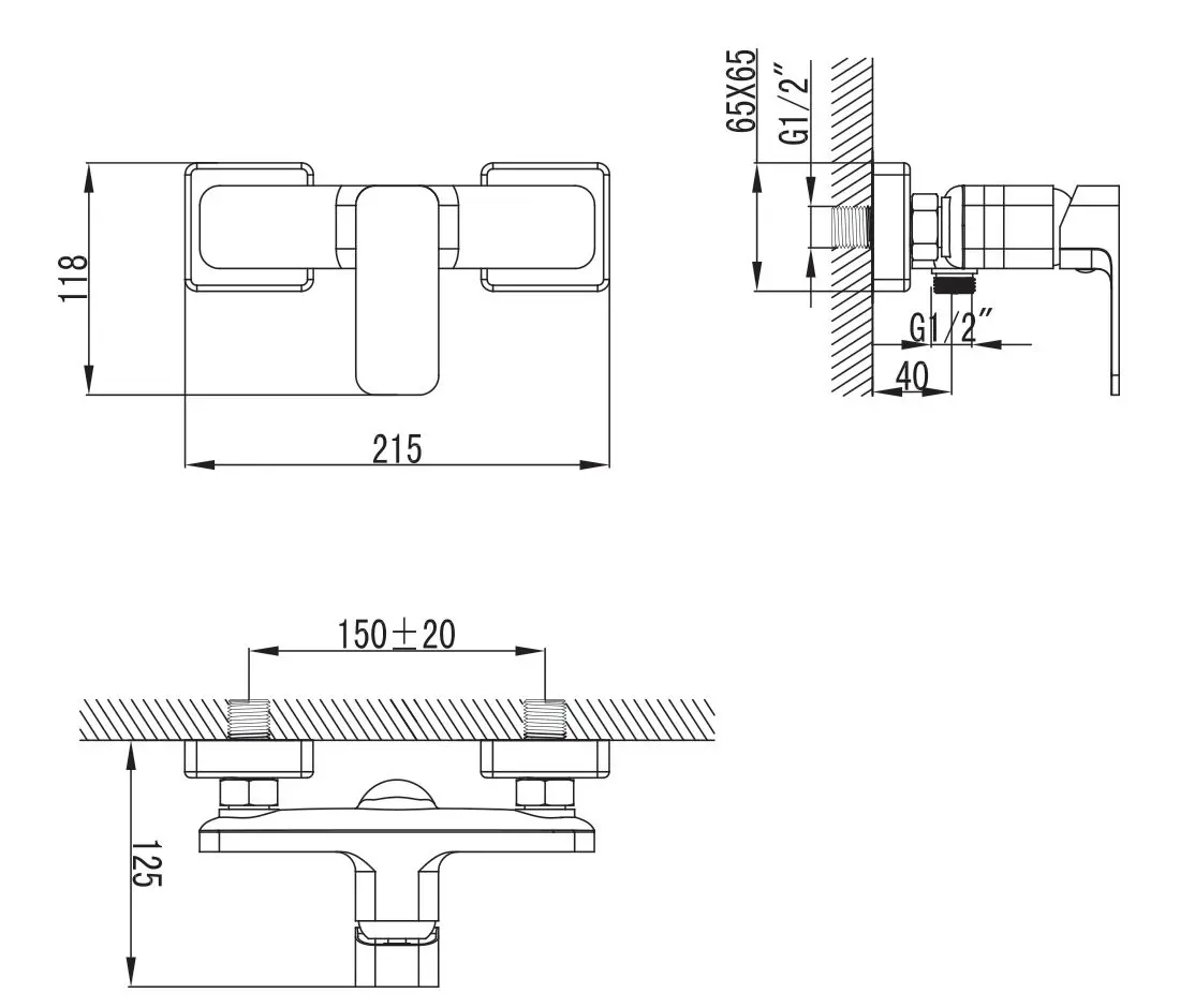 Baterie pentru dus Imprese Bilovec 15255 (Chrome) - 3