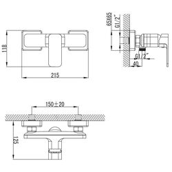 Baterie pentru dus Imprese Bilovec 15256 (Black) Thumb