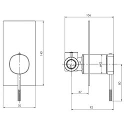 Baterie pentru dus Imprese Brenta ZMK081906081 (Nickel) Thumb