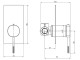 Baterie pentru dus Imprese Brenta ZMK081906081 (Nickel)