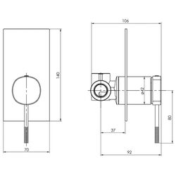 Baterie pentru dus Imprese Brenta ZMK091908081 (Graphite Chrome) Thumb