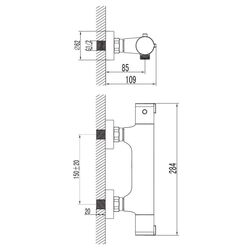Baterie pentru dus Imprese Centrum 15400 (Chrome) Thumb