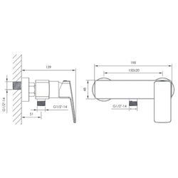 Baterie pentru dus Imprese Grafiky ZMK061901080 (Chrome) Thumb