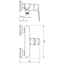 Смеситель для душа Imprese Kucera 15105 (Chrome) Thumb