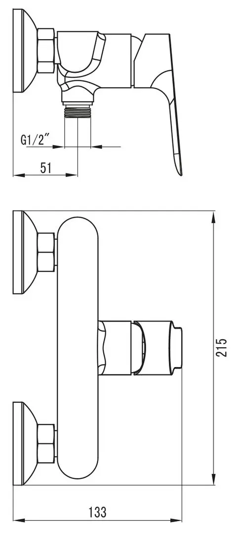 Смеситель для душа Imprese Kucera 15105 (Chrome)