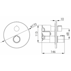 Baterie pentru dus Imprese Kucera f04603401AD (Chrome) Thumb
