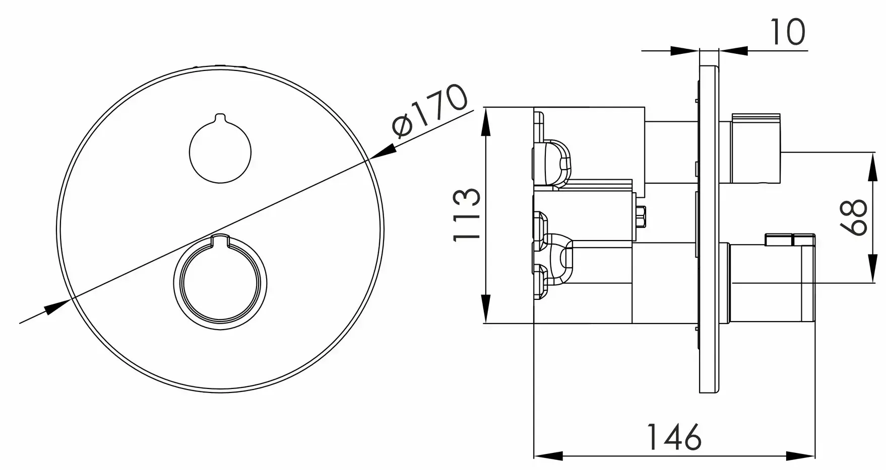 Смеситель для душа Imprese Kucera f04603410AD (Black Matte)