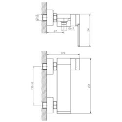 Baterie pentru dus Imprese Skala 15275 (Chrome) Thumb