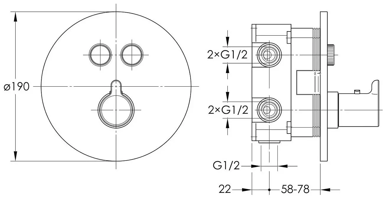 Baterie pentru dus Imprese Smart Click ZMK101901238 (Black) - 3