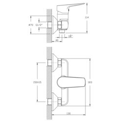 Смеситель для душа Imprese Teplice 15025 (Chrome) Thumb