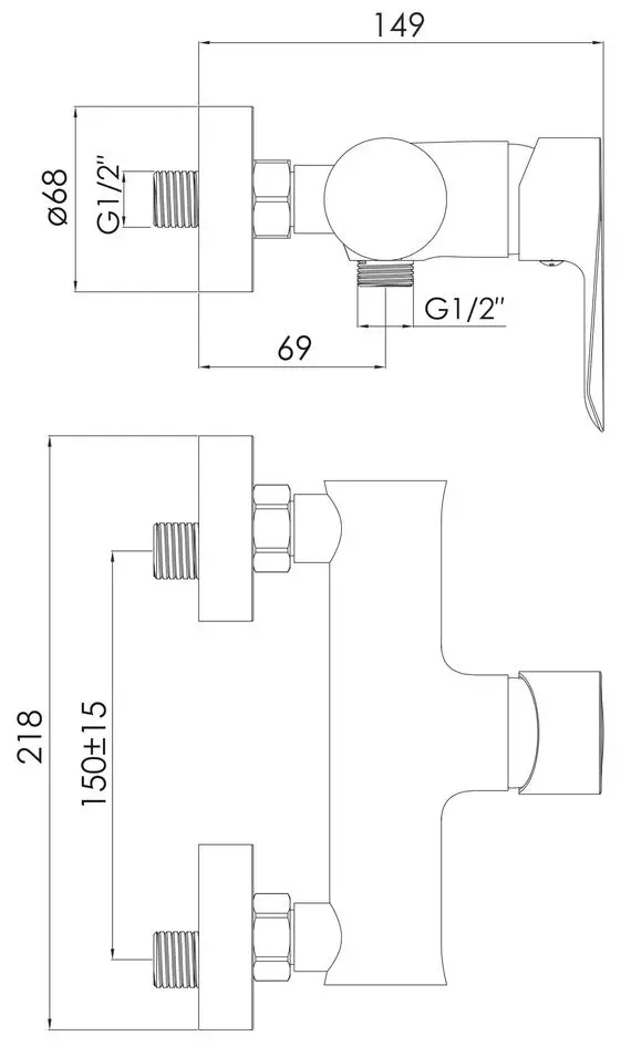Baterie pentru dus Imprese Vaclav f03306403AA (White) - 2