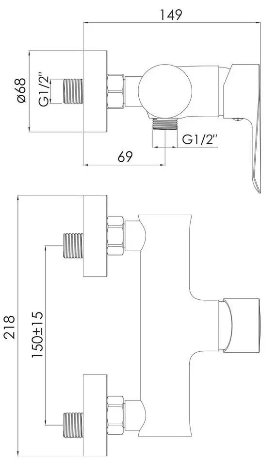 Baterie pentru dus Imprese Vaclav f03306410AA (Black) - 2