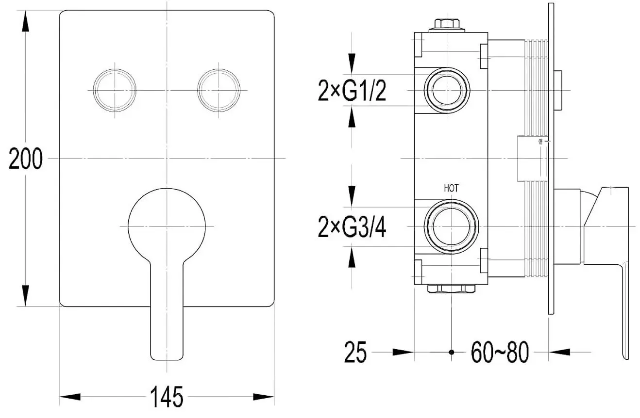 Baterie pentru dus Imprese Smart Click ZMK101901201 (Chrome) - 3