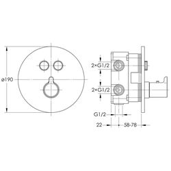 Baterie pentru dus Imprese Smart Click ZMK101901237 (Chrome) Thumb