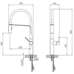 Baterie pentru chiuveta Imprese Boa US 55921 (Chrome/Black) Thumb
