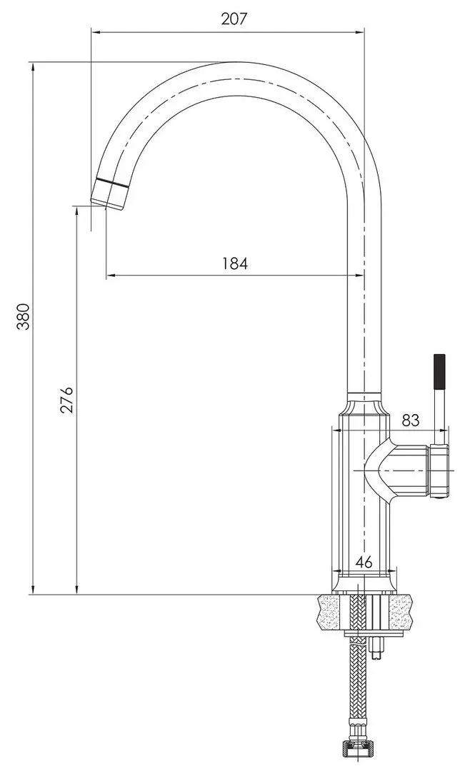 Baterie pentru bucatarie Imprese Brenta ZMK071901150 (Chrome) - 3
