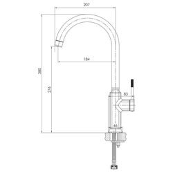 Baterie pentru bucatarie Imprese Brenta ZMK091908150 (Graphite Chrome) Thumb
