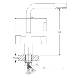 Baterie pentru chiuveta Imprese Daicy Mini 55008-F (Chrome) Thumb