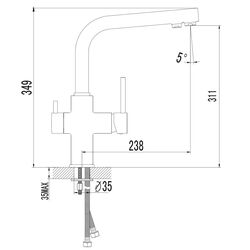 Baterie pentru chiuveta Imprese Daicy 55009-F (Chrome) Thumb
