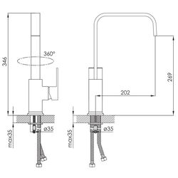 Baterie pentru chiuveta Imprese Elanta 55450 (Chrome) Thumb