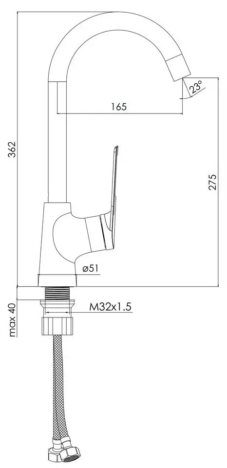 Baterie pentru chiuveta Imprese Elio f03407701AA (Chrome) - 4