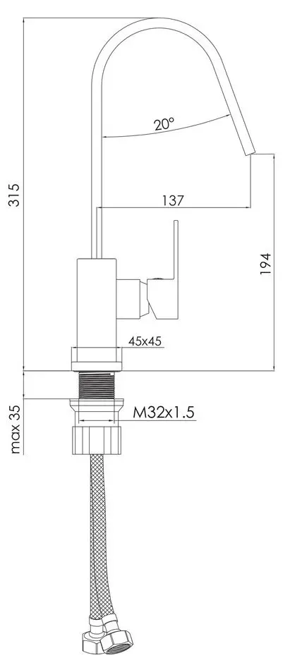 Baterie pentru chiuveta Imprese Karlov F03407601AA (Chrome)