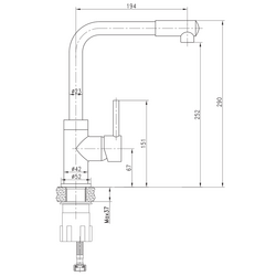 Baterie pentru chiuveta Imprese Lotta 55400 (Satin) Thumb