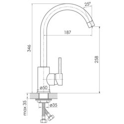 Baterie pentru chiuveta Imprese Lotta 55401-SS (Inox) Thumb