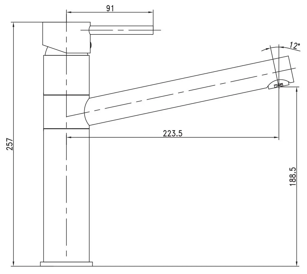 Baterie pentru chiuveta Imprese Lotta 55402-SS (Inox) - 2