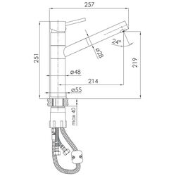 Baterie pentru bucatarie Imprese Pivot LB f03408501AA (Chrome) Thumb