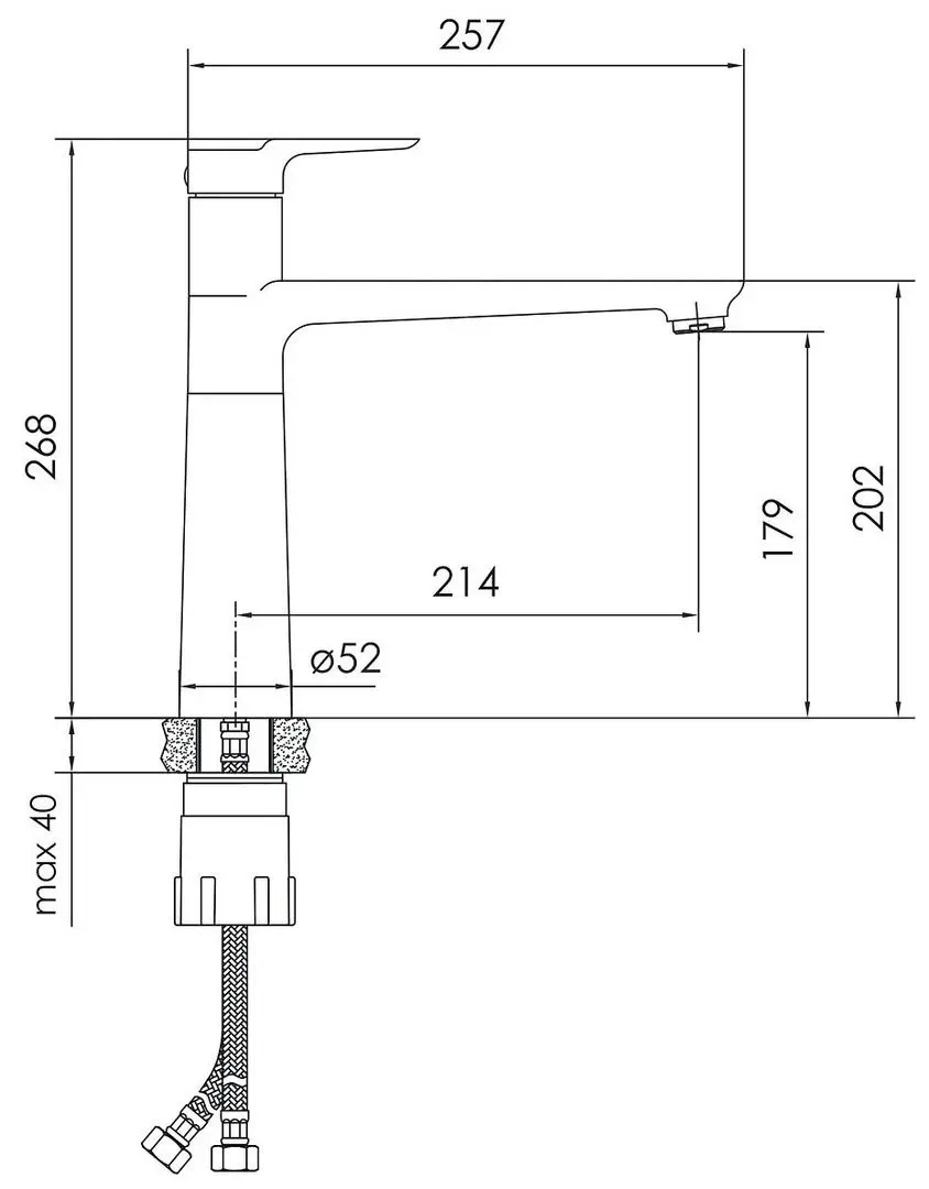 Baterie pentru chiuveta Imprese Pivot LB f03408501LV (Chrome) - 3