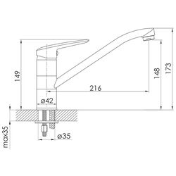 Baterie pentru chiuveta Imprese Praha New 20030 (Chrome) Thumb
