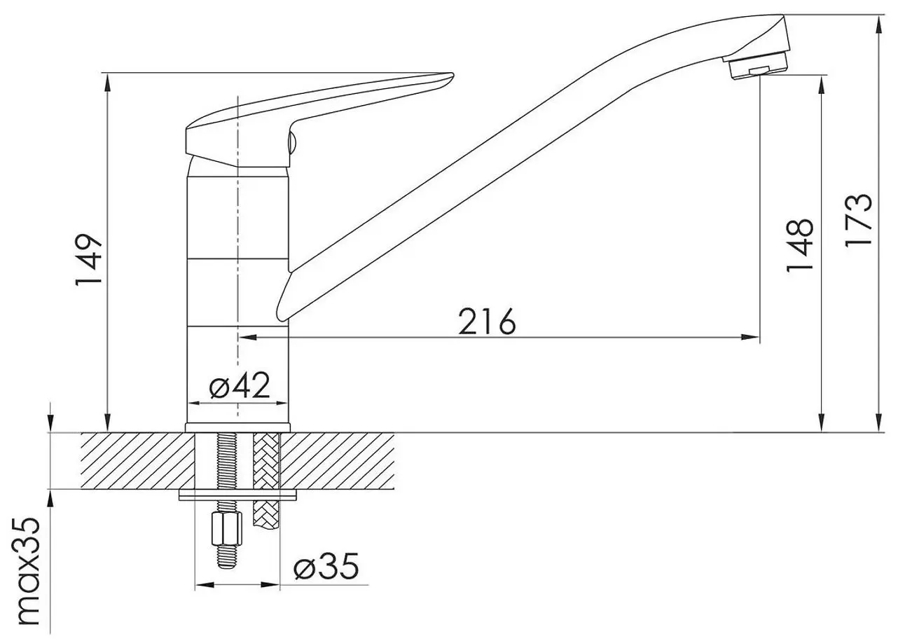 Baterie pentru chiuveta Imprese Praha New 20030 (Chrome) - 3