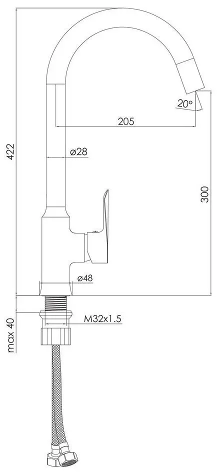 Baterie pentru chiuveta Imprese Vaclav f03406406AA (Nickel) - 3