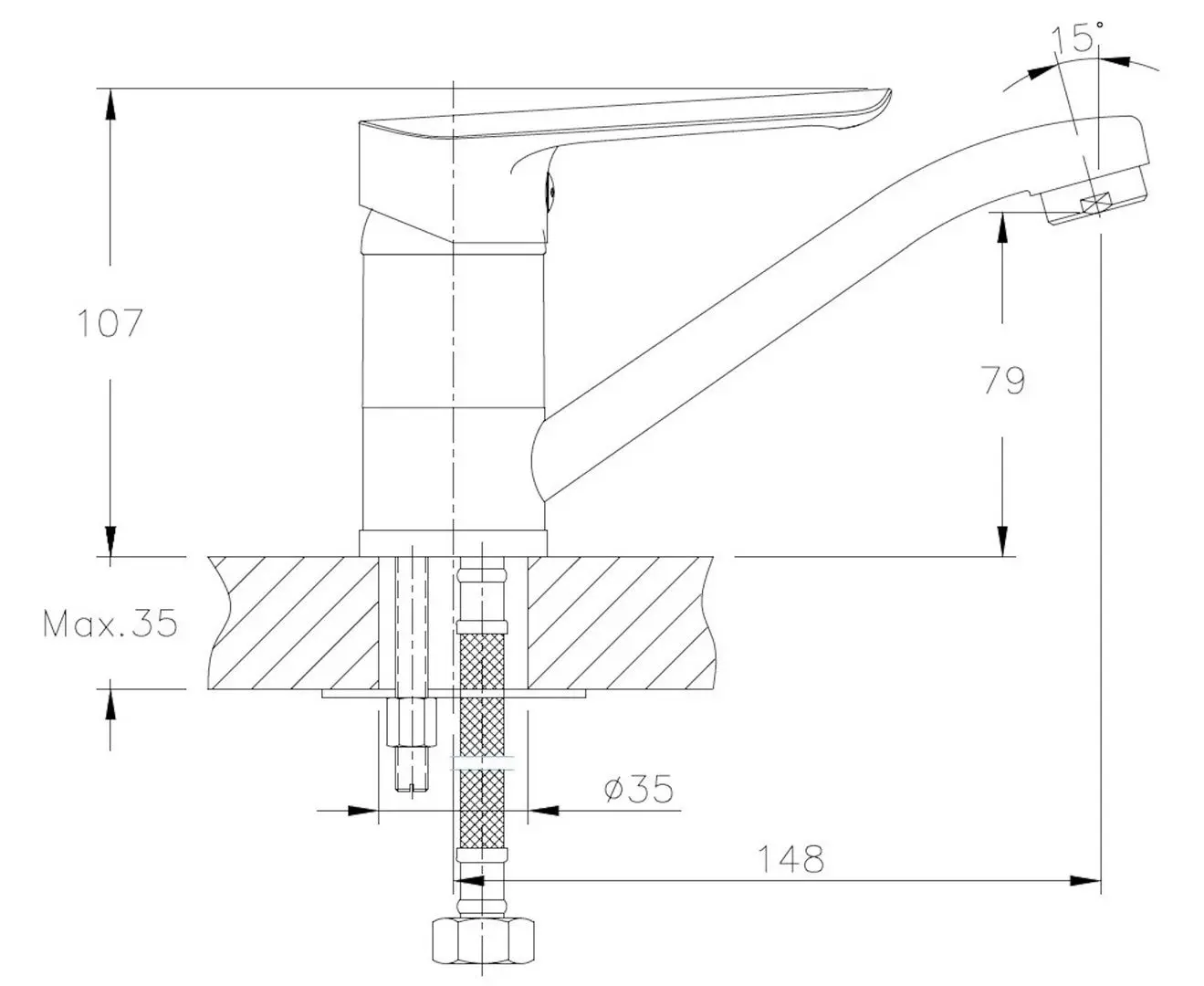 Baterie chiuveta Imprese Blanice 20330-15 (Chrome) - 3