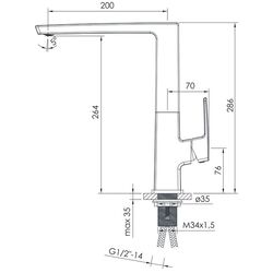 Baterie pentru chiuveta Imprese Grafiky ZMK041807150 (Black Nickel) Thumb