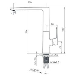 Baterie pentru chiuveta Imprese Grafiky ZMK061901150 (Chrome) Thumb