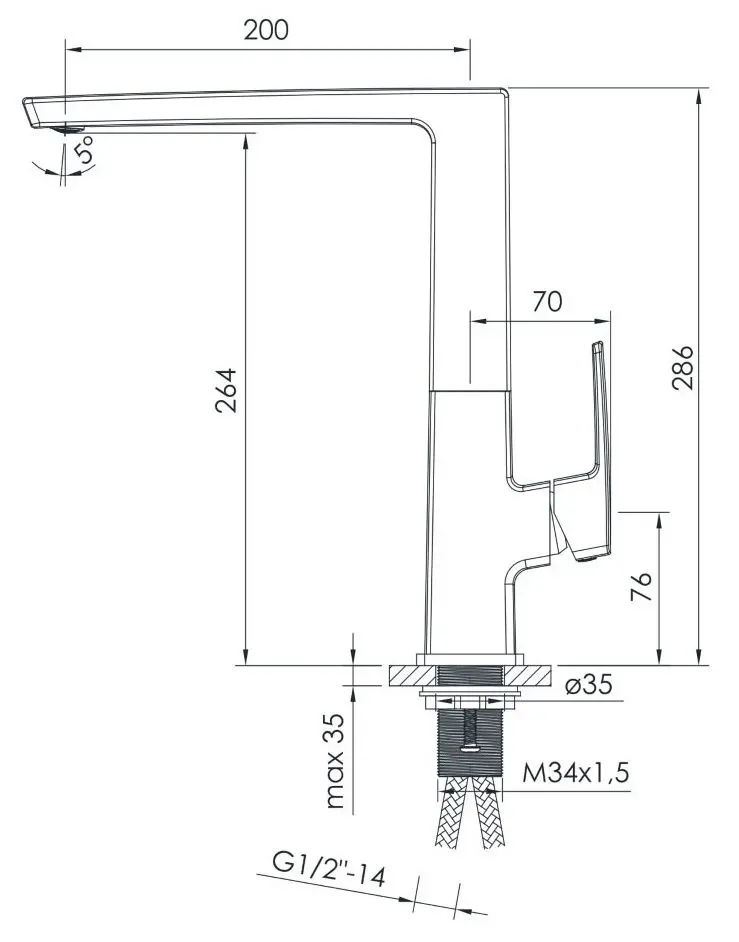 Baterie pentru chiuveta Imprese Grafiky ZMK061901150 (Chrome) - 3