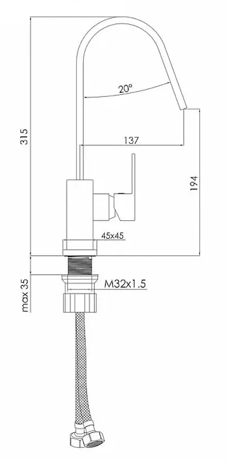 Baterie pentru chiuveta Imprese Karlov f03407610AA (Black) - 3