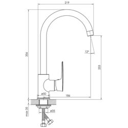 Baterie pentru chiuveta Imprese Labe 55175 (Chrome) Thumb